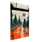 Under the rain/ in Japanese water colour and oil style/ digital artwork print on Premium Canvas