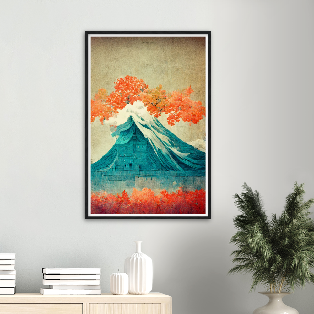 Mt Kuju print on Premium Matte Paper Wooden Framed Poster