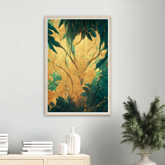 Breath of Jungle print on Premium Matte Paper Wooden Framed Poster