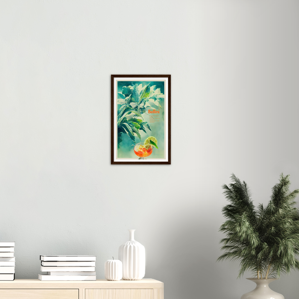 Belini Cocktail print on Premium Matte Paper Wooden Framed Poster