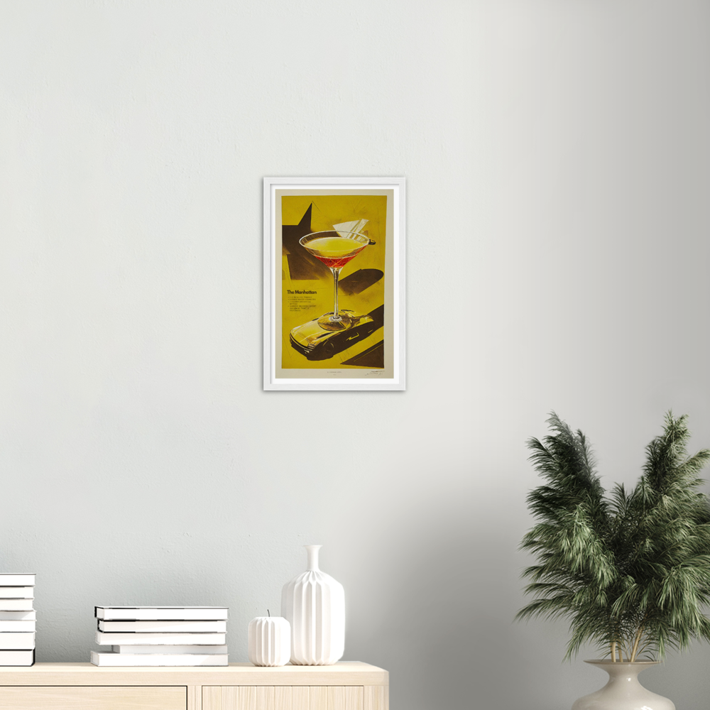 The Manhattan Cocktail print on Premium Matte Paper Wooden Framed Poster