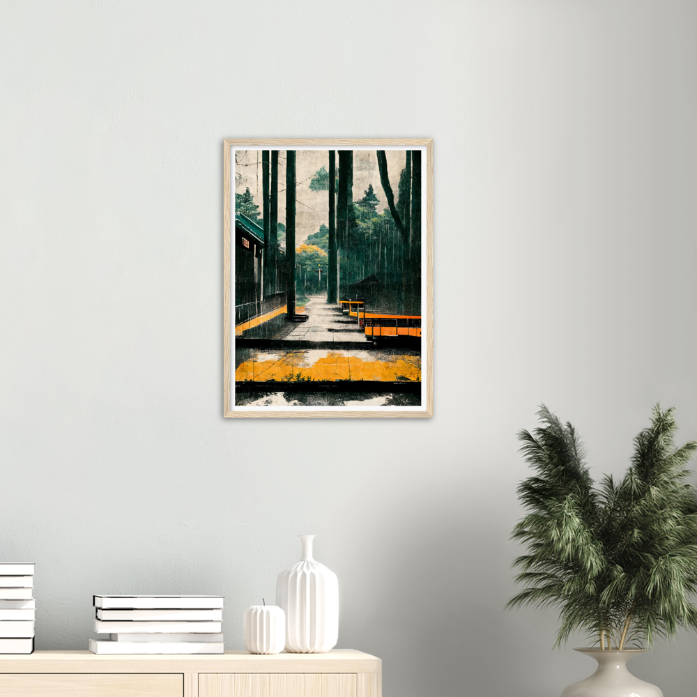 Under the Rain print on Premium Matte Paper Wooden Framed Poster