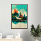 Sunrise on Biwa lake print on Premium Matte Paper Wooden Framed Poster