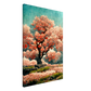 Under Cherry Blossom Tree in Japanese watercolour and oil style/ digital artwork print on Premium Canvas