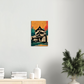 Himije Castle in Japanese watercolour and oil style/ digital artwork print on Premium Canvas