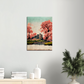 Under Cherry Blossom Tree in Japanese watercolour and oil style/ digital artwork print on Premium Canvas