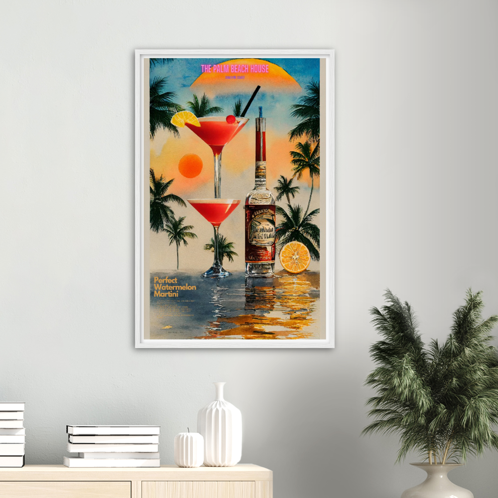 Perfect Watermelon Cocktail print on Premium Matte Paper Wooden Framed Poster(Special Request from J.Nguyen)