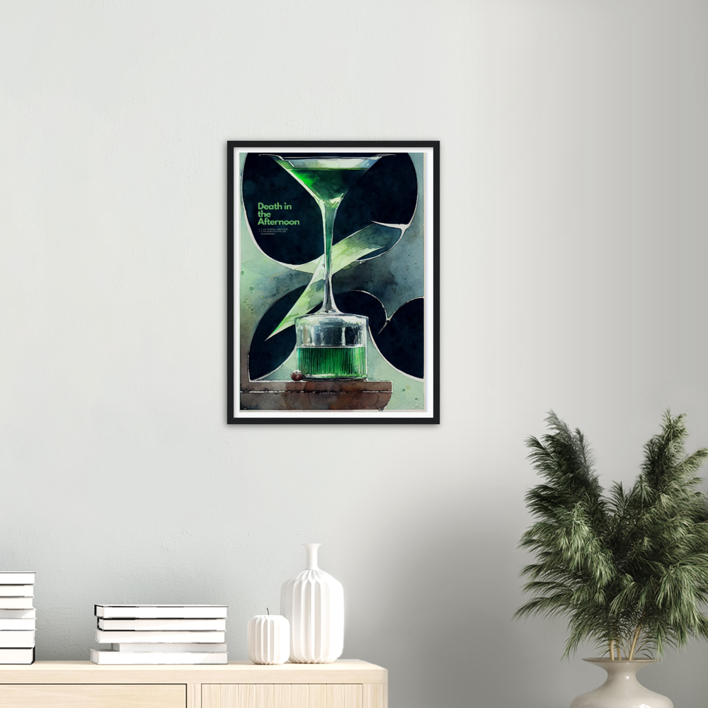 Death in the Afternoon Cocktail print on Premium Matte Paper Wooden Framed Poster