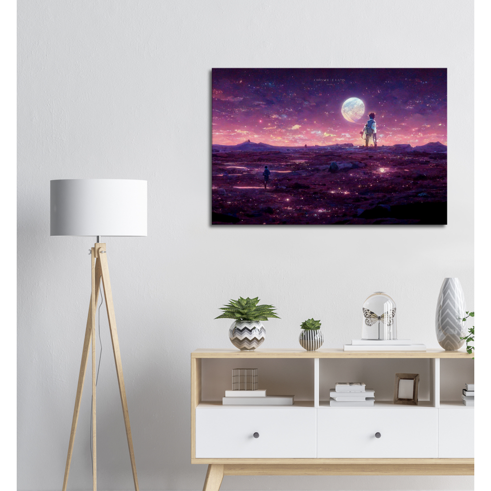 Spaceman/ Digital artwork in Ghibli style print on Premium Canvas