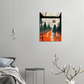 Under the rain/ in Japanese water colour and oil style/ digital artwork print on Premium Canvas