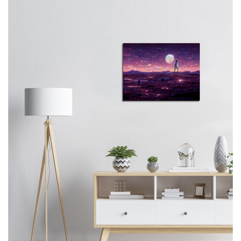 Spaceman/ Digital artwork in Ghibli style print on Premium Canvas