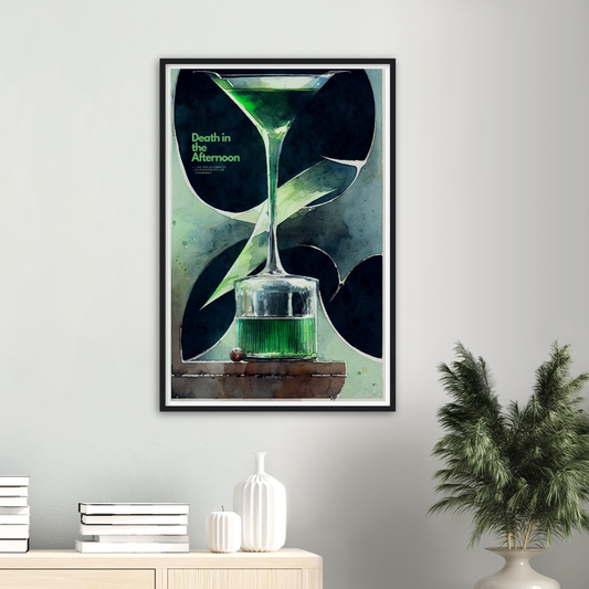 Death in the Afternoon Cocktail print on Premium Matte Paper Wooden Framed Poster