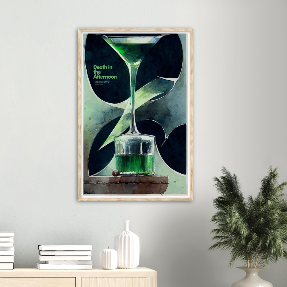 Death in the Afternoon Cocktail print on Premium Matte Paper Wooden Framed Poster