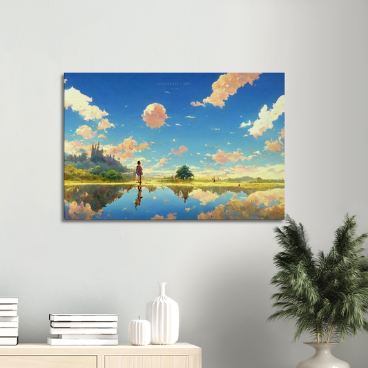 Neverland/ Digital artwork in Ghibli style print on Premium Canvas