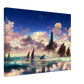 Mermaid Bay/ Digital Artwork in Ghibli style print on Premium Canvas