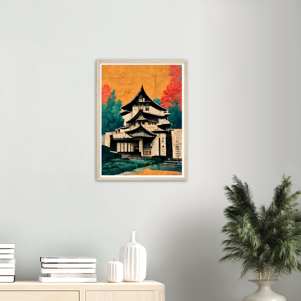 Himije Castle print on Premium Matte Paper Wooden Framed Poster