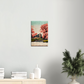 Under Cherry Blossom Tree in Japanese watercolour and oil style/ digital artwork print on Premium Canvas