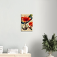 Cranberry Bourbon Cocktail Digital Artwork in watercolor style print on Premium Canvas