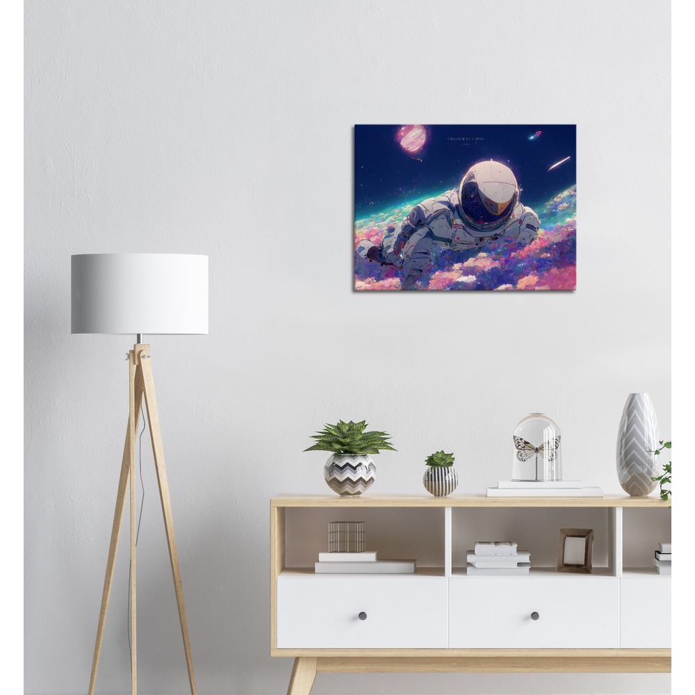 Spaceman/ Digital artwork in Ghibli style print on Premium Canvas