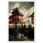 Flower Market print on Premium Matte Paper Wooden Framed Poster