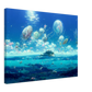 Mermaid Bay/ Digital Artwork in Ghibli style print on Premium Canvas