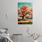 Under Cherry Blossom Tree in Japanese watercolour and oil style/ digital artwork print on Premium Canvas