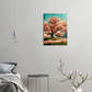 Under Cherry Blossom Tree in Japanese watercolour and oil style/ digital artwork print on Premium Canvas