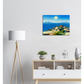 Village by the sea/ Digital Artwork in Ghibli style print on Premium Canvas