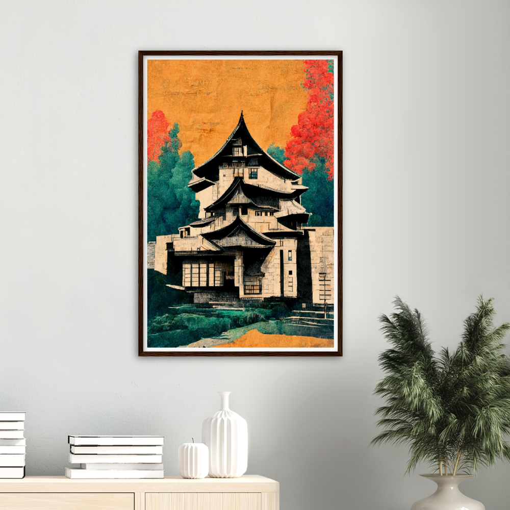 Himije Castle print on Premium Matte Paper Wooden Framed Poster