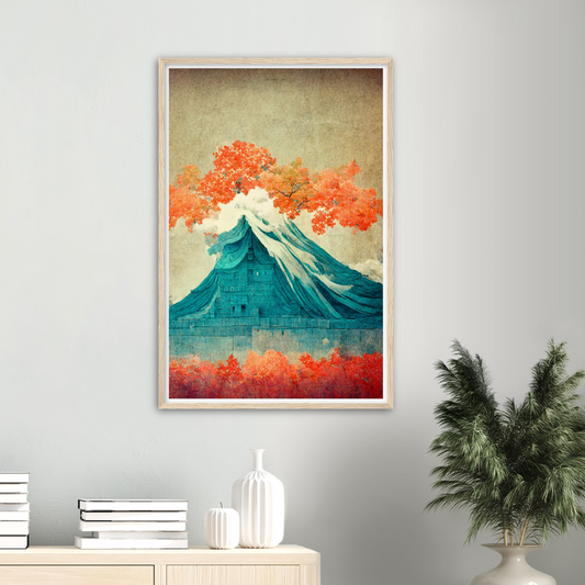 Mt Kuju print on Premium Matte Paper Wooden Framed Poster