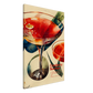 Cranberry Bourbon Cocktail Digital Artwork in watercolor style print on Premium Canvas