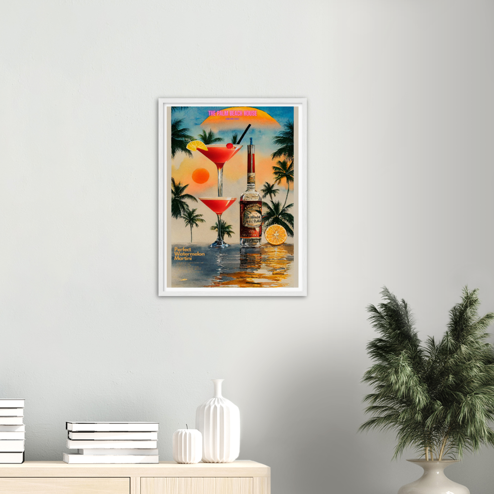 Perfect Watermelon Cocktail print on Premium Matte Paper Wooden Framed Poster(Special Request from J.Nguyen)