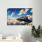 Train To Neverland/ Digital Artwork in Ghibli style print on Premium Canvas